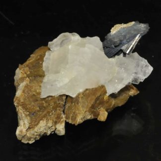 Bournonite on siderite from Saint-Pons (Alpes-de-Haute-Provence, France)