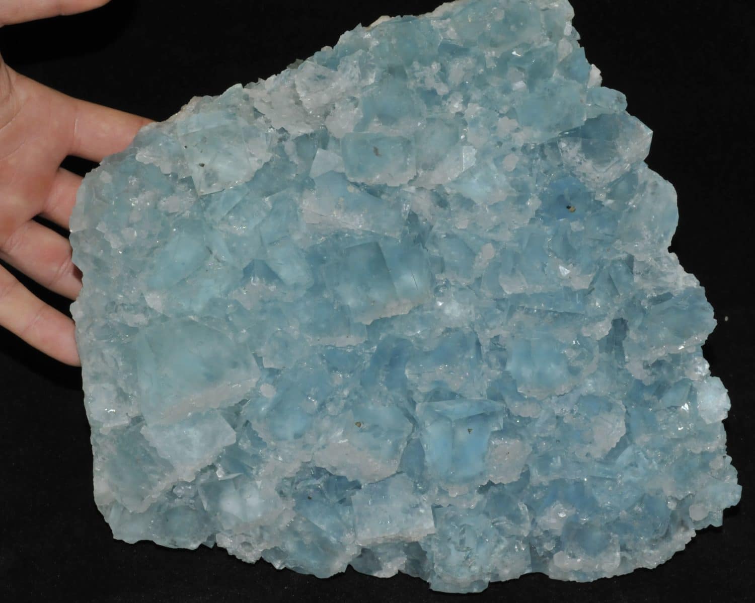 Blue fluorite from the Burc mine (at the Burg, Tarn, France)