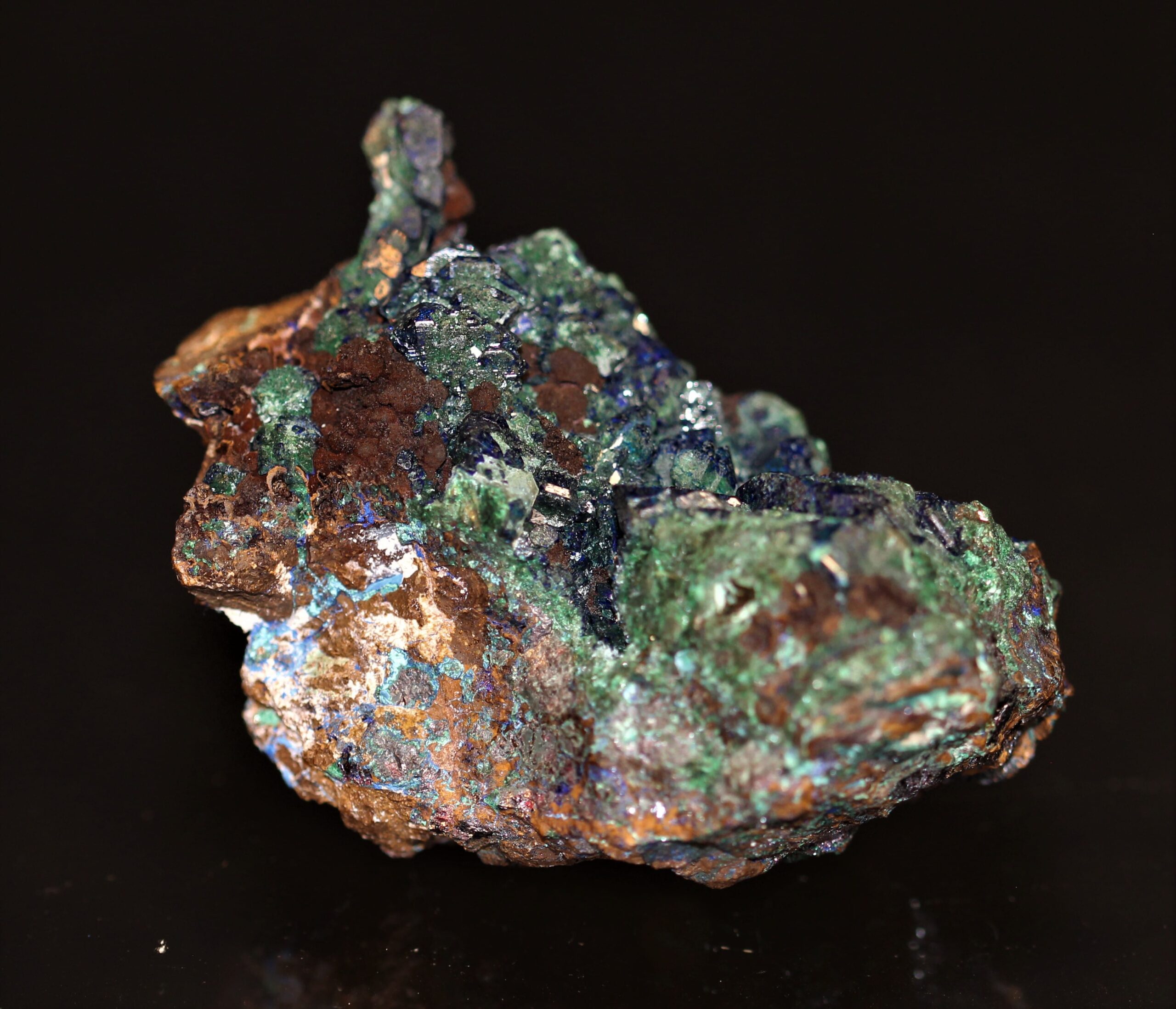 Azurite et malachite, ex-collection de l'académie de Philadelphie, Chessy-les-Mines.