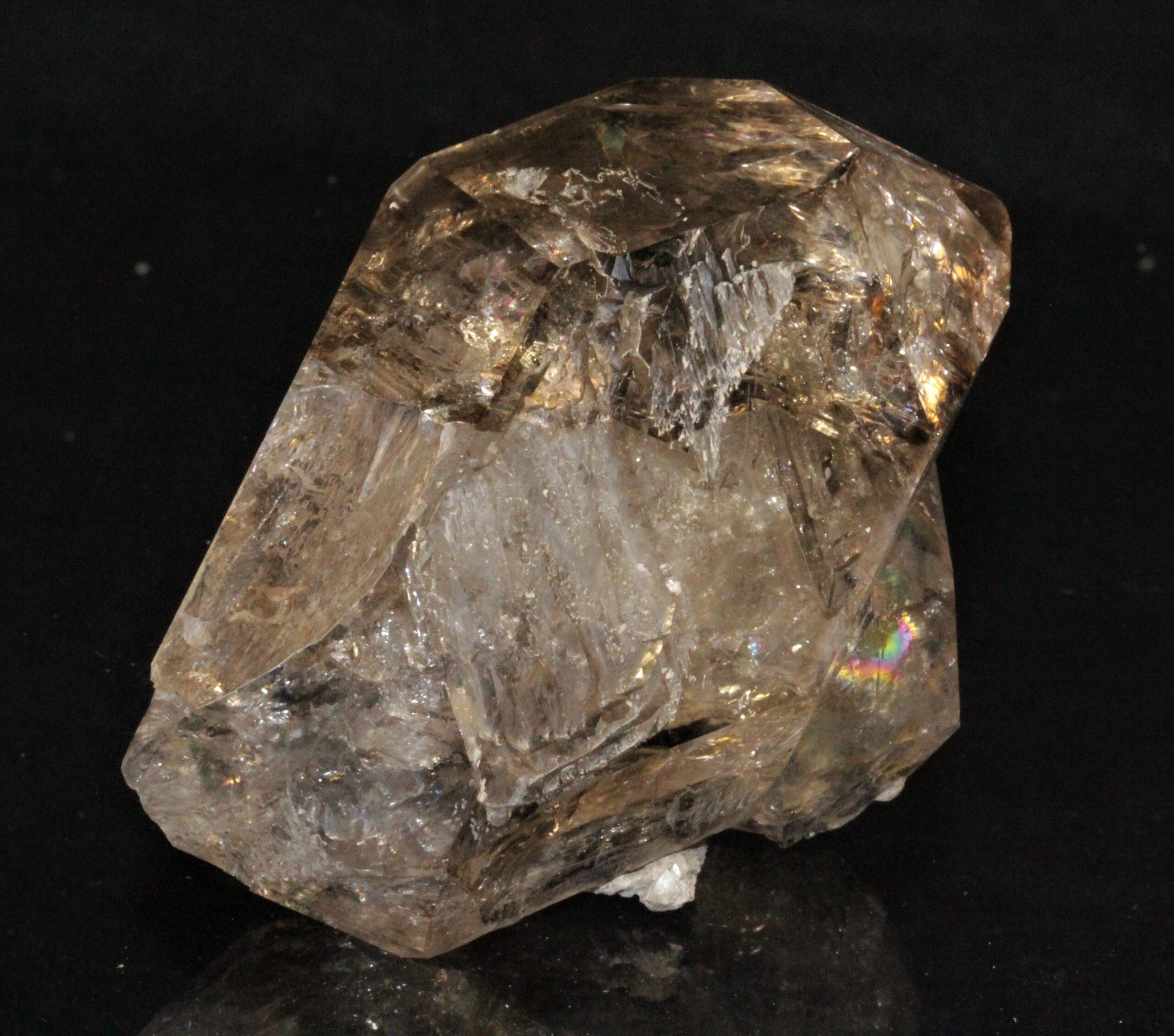 Cristal de quartz fumé, Herkimer, USA.