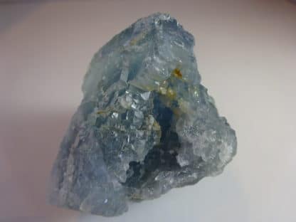 Chalcopyrite et quartz, sur fluorine bleue, Le Burg, Tarn. (81)