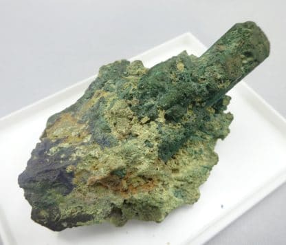 Azurite pseudomorphosée en malachite, Tsumeb, Namibie.