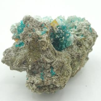 Dioptase, wulfénite, Saint Anthony, Tiger, USA.