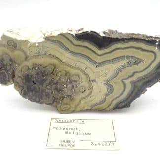 Schalenblende, mine de Lontzen, Moresnet, Belgique.