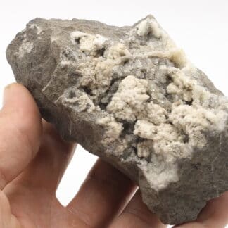 Quartz sur calcite, Pont-à-Nôle, Mont-sur-Marchienne, Belgique.