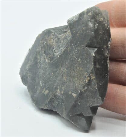 Cristal de Baryte noire, Carrière de Lompret, Chimay, Belgique.