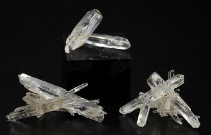 Quartz, lot de 3, Mt Ida, comté de Montgomery, Arkansas, États-Unis.