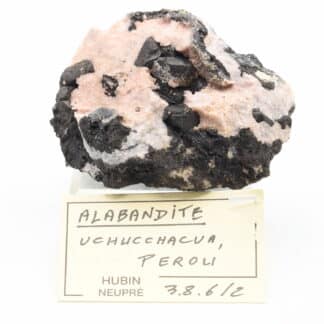 Alabandite, Rhodochrosite, Mine d'Uchucchacua, Lima, Pérou.