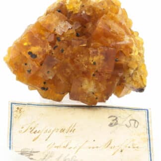 Fluorite jaune, Gersdorf, Mittelsachsen, Saxe, Allemagne.