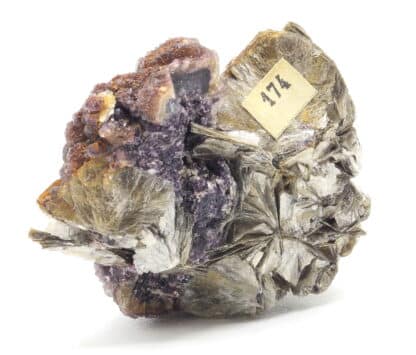 Fluorite sur muscovite, Ehrenfriedersdorf, Saxe, Allemagne.