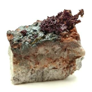 Cuprite et Cuivre natif, Morenci, Arizona, USA (États-Unis).