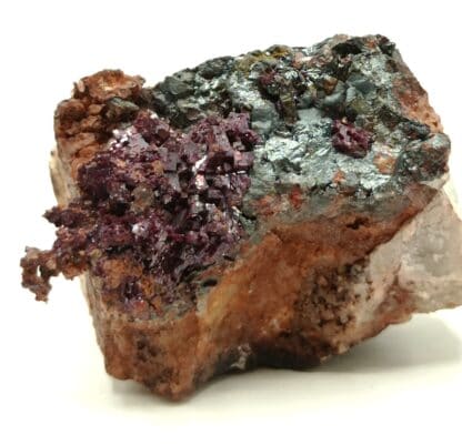 Cuprite et Cuivre natif, Morenci, Arizona, USA (États-Unis).