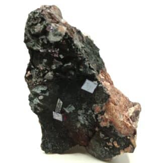 Cuprite sur Goethite, Mine Morenci, Arizona, USA (États-Unis).