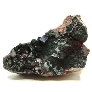 Cuprite sur Goethite, Mine Morenci, Arizona, USA (États-Unis).