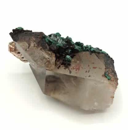 Cristaux de Malachite sur Quartz, Taroudant, Maroc.