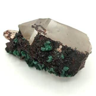 Cristaux de Malachite sur Quartz, Taroudant, Maroc.