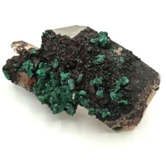 Cristaux de Malachite sur Quartz, Taroudant, Maroc.