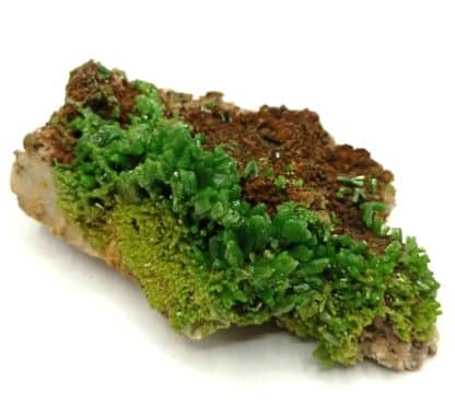 cristaux de pyromorphite verte de la mine des Farges en Corrèze