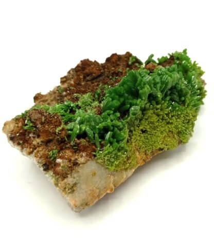 cristaux de pyromorphite verte de la mine des Farges en Corrèze