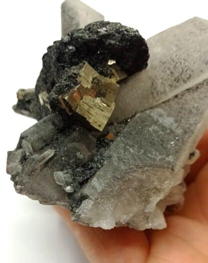 Wolframite, Pyrite et Quartz, Mine San Cristobal, Bolivie.