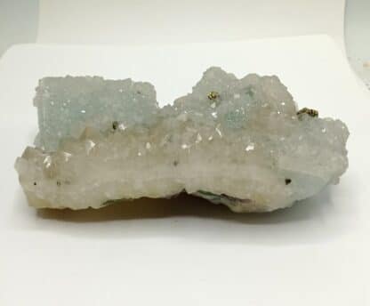 Fluorite (Fluorine), Quartz et Chalcopyrite, Le Burc (Burg), Tarn.