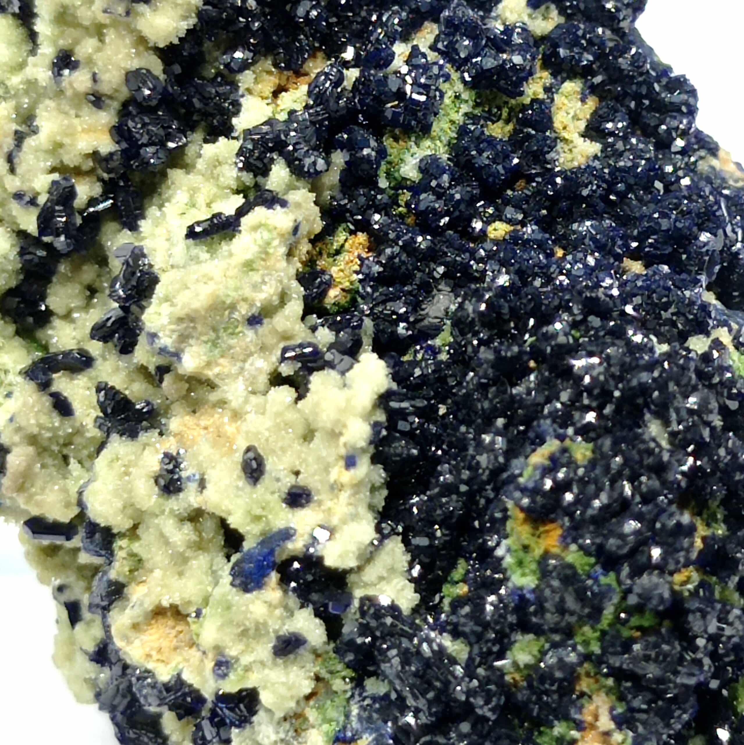 Azurite et Smithsonite, Tsumeb, Namibie.