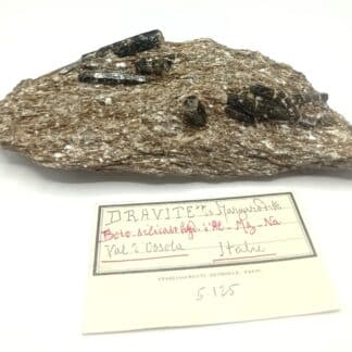 Dravite (Tourmaline), Val d’Ossola, Italie.