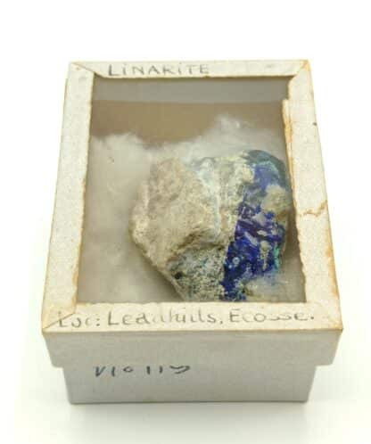 Linarite, Cérusite et Galène, Leadhills, Écosse, Royaume-Uni.