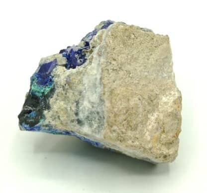 Linarite, Cérusite et Galène, Leadhills, Écosse, Royaume-Uni.