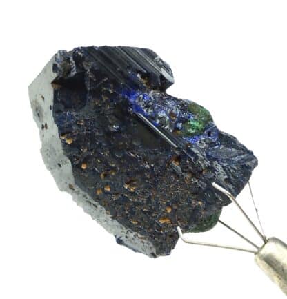 Azurite et Malachite, Puits XII, Touissit, Maroc.