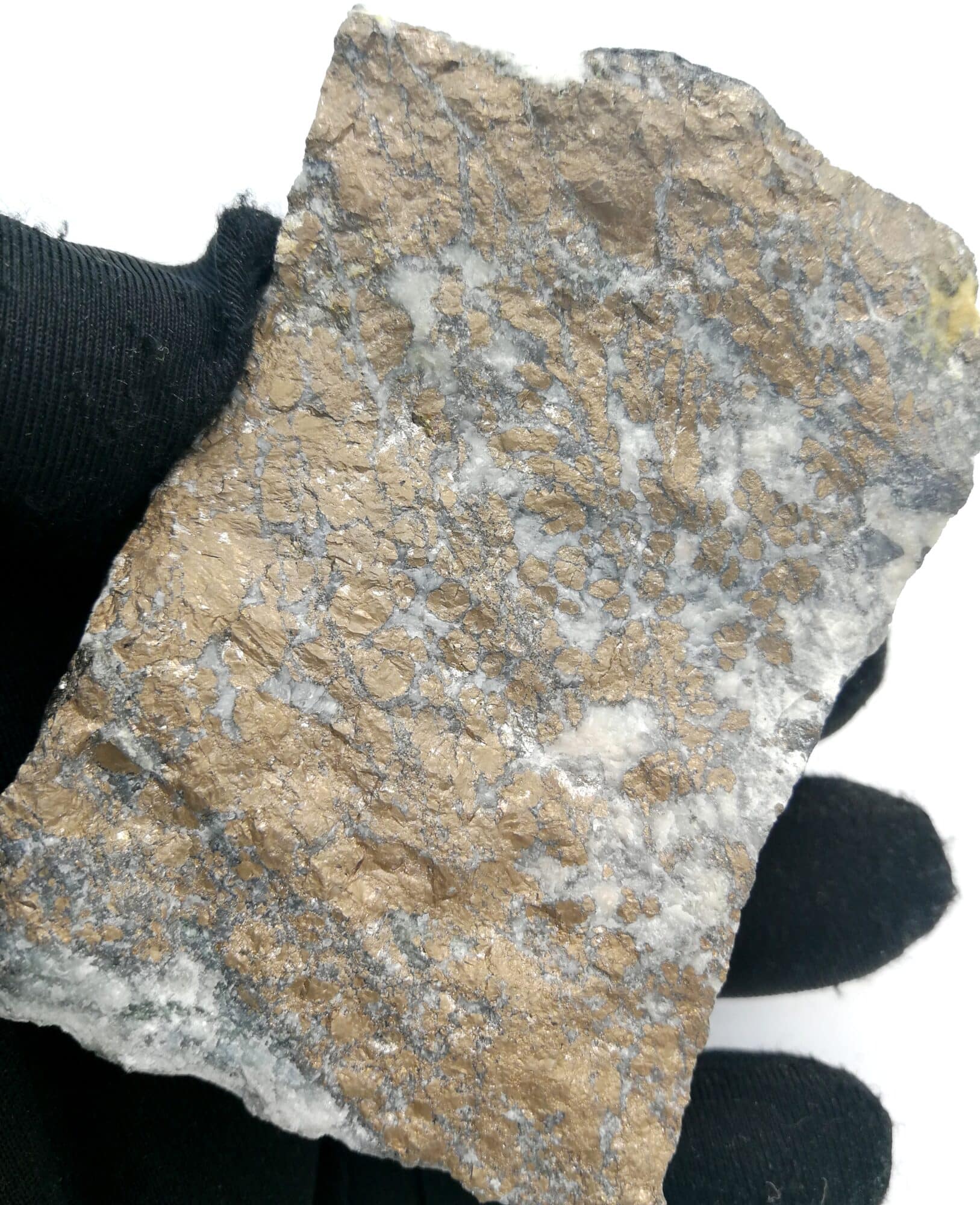 Nickelite in calcite, cobalt, Ontario, Canada.