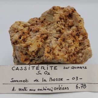 Cassitérite et Quartz, Sommet de la Bosse, Allier.