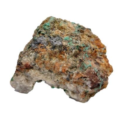 Molybdénite, Chalcopyrite et Malachite, Chateau-Lambert, Haute-Saône.