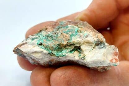 Molybdénite, Chalcopyrite et Malachite, Chateau-Lambert, Haute-Saône.