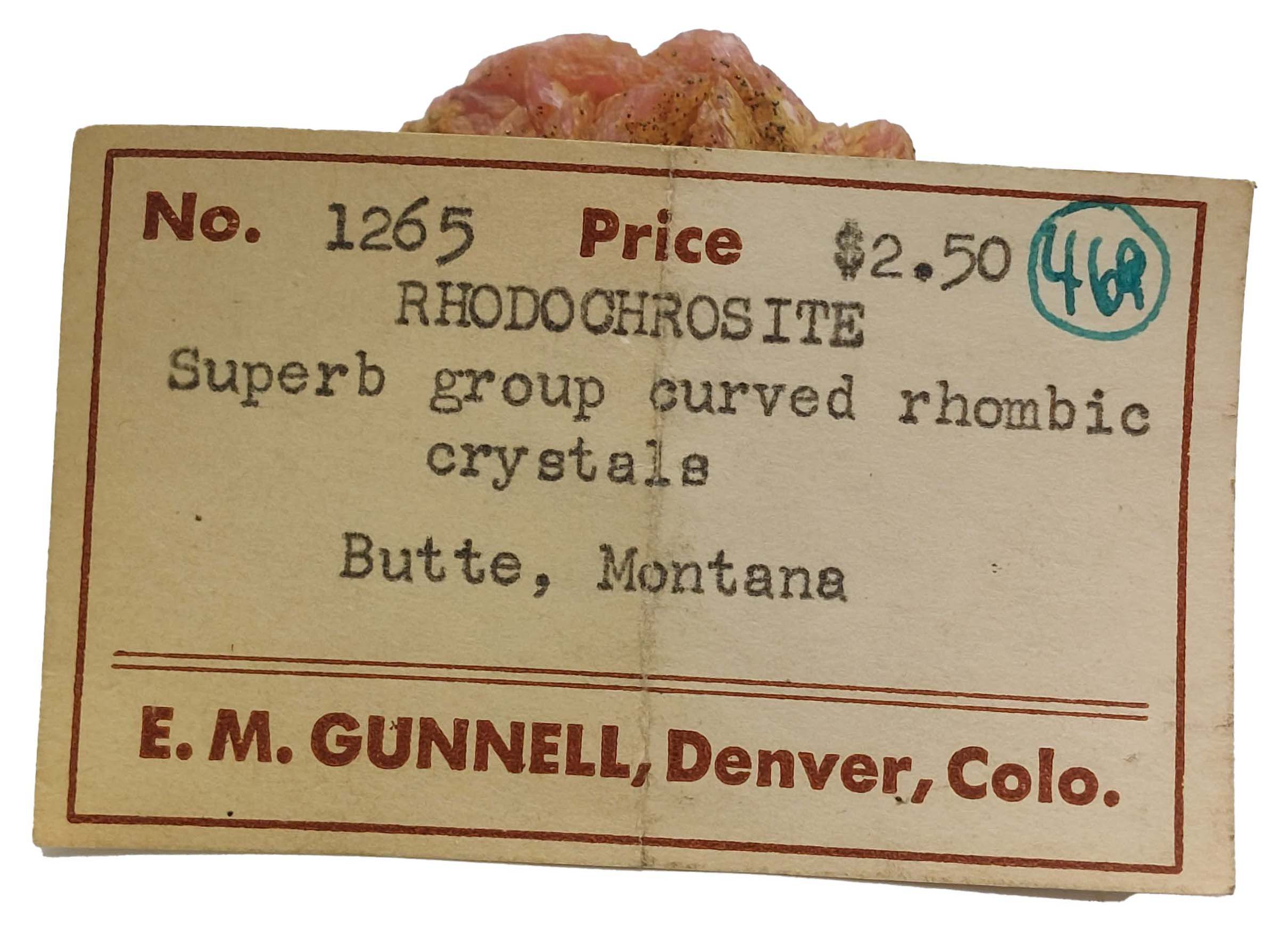 Rhodochrosite, Butte, Montana, USA.