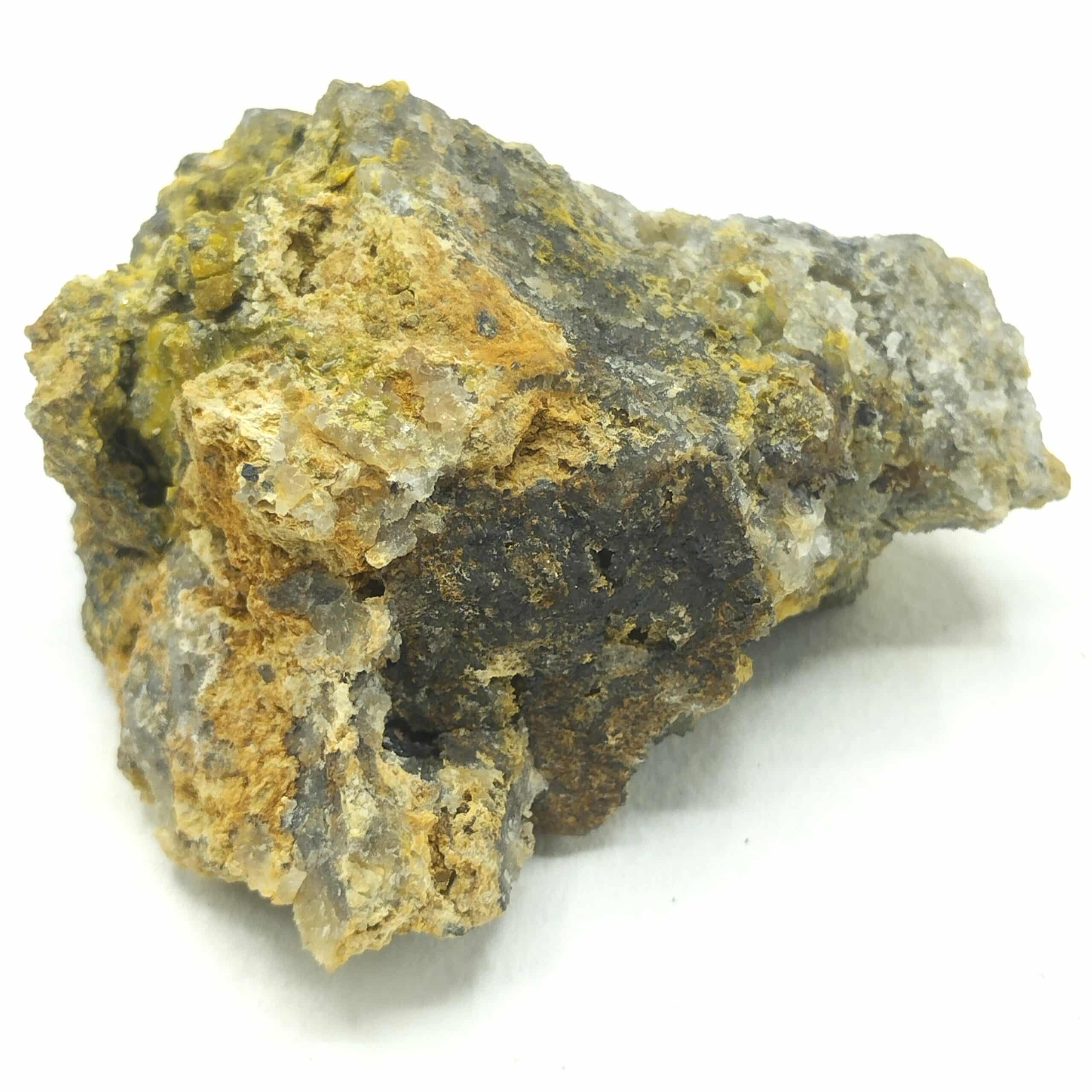 Mimétite, Pyromorphite et Césarolite, Villevieille, Pontgibaud, Puy-de-Dôme.