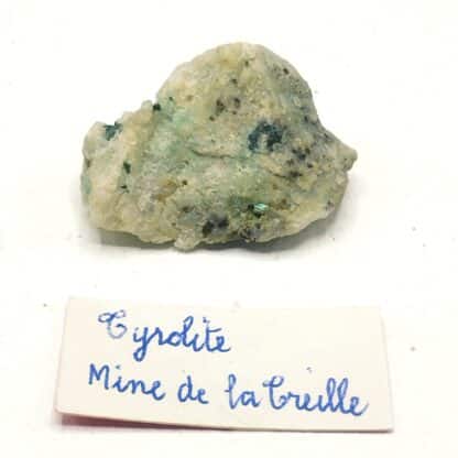 Tyrolite et Cornwallite, La Treille, Sainte-Marie-aux-Mines, Haut-Rhin.