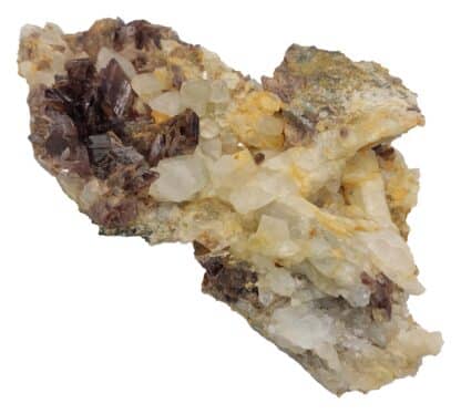 Axinite et Quartz, Les Armentiers, Bourg d’Oisans, Isère.