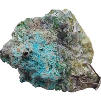 Tallingite, Stannite, Paratacamite, Botallackite et Varlammofite, Cligga Head, Cornwall, Royaume-Uni.