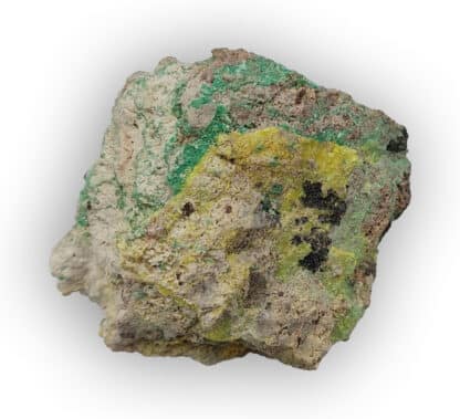 Saléeite et Métatorbernite, Kamoto Est, Kolwezi, Katanga, Congo (RDC).