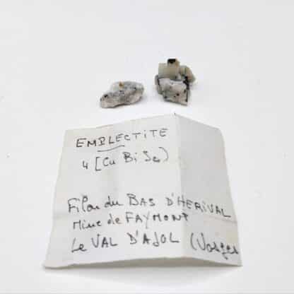 Emplectite, Herival, Mine de Faymont, Val d’Ajol, Vosges.