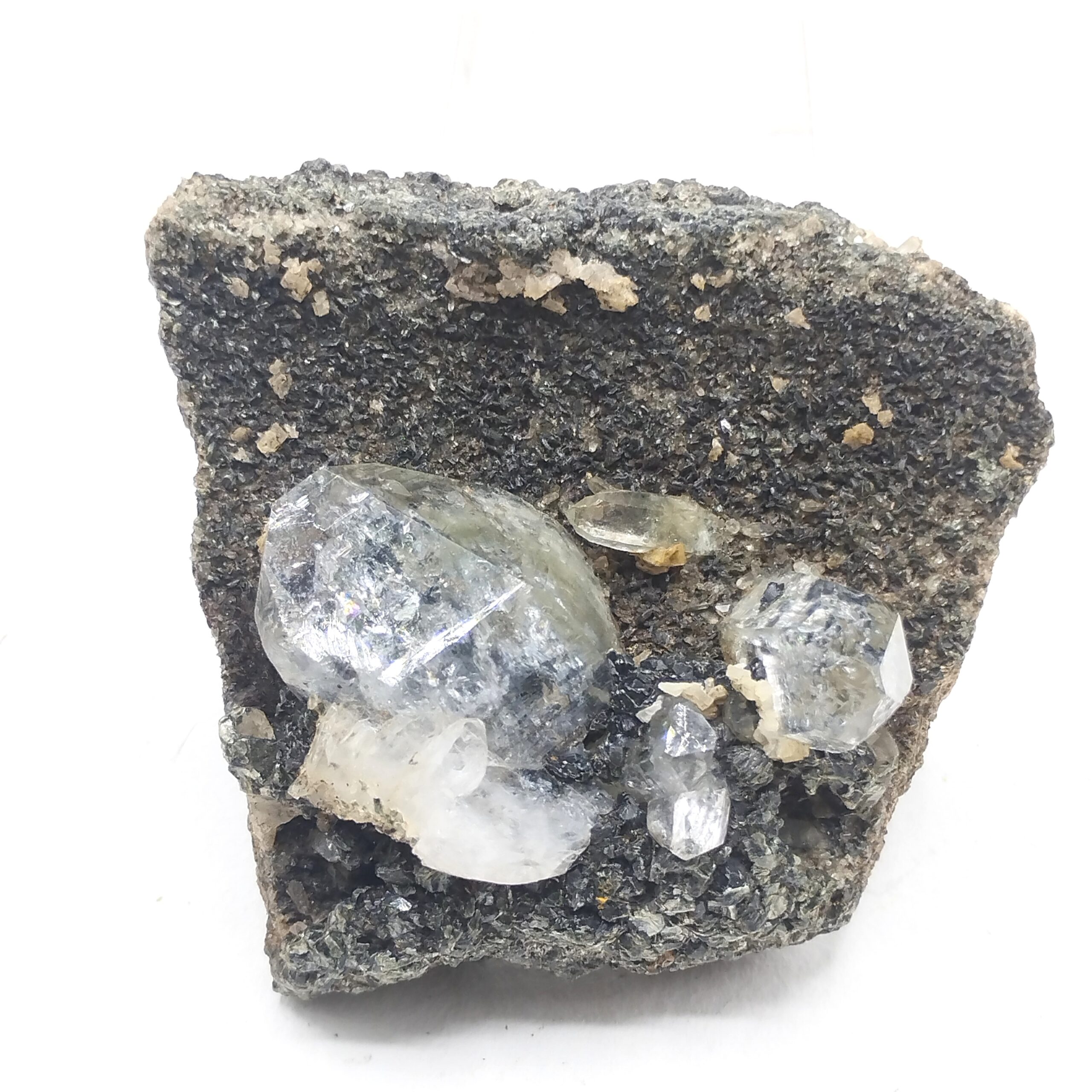 Cristal de Roche (Quartz) & Clinochlore, Saint-Gothard, Suisse.