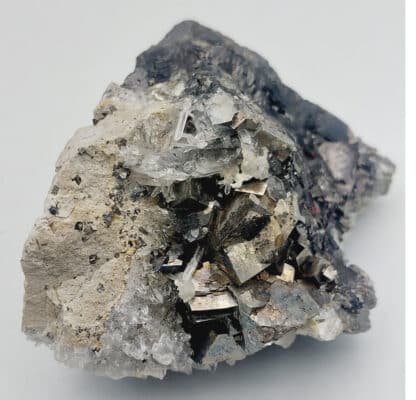 Arsénopyrite, Blende, Calcite et Pyrite, Mexique.