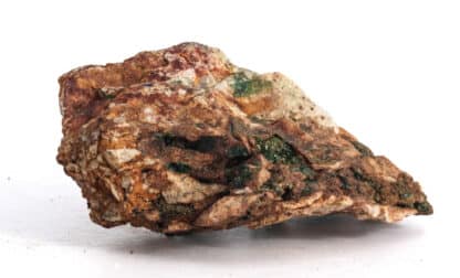 Olivénite, Malachite et Lampadite, Mine de Cap Garonne, Le Pradet, Var.