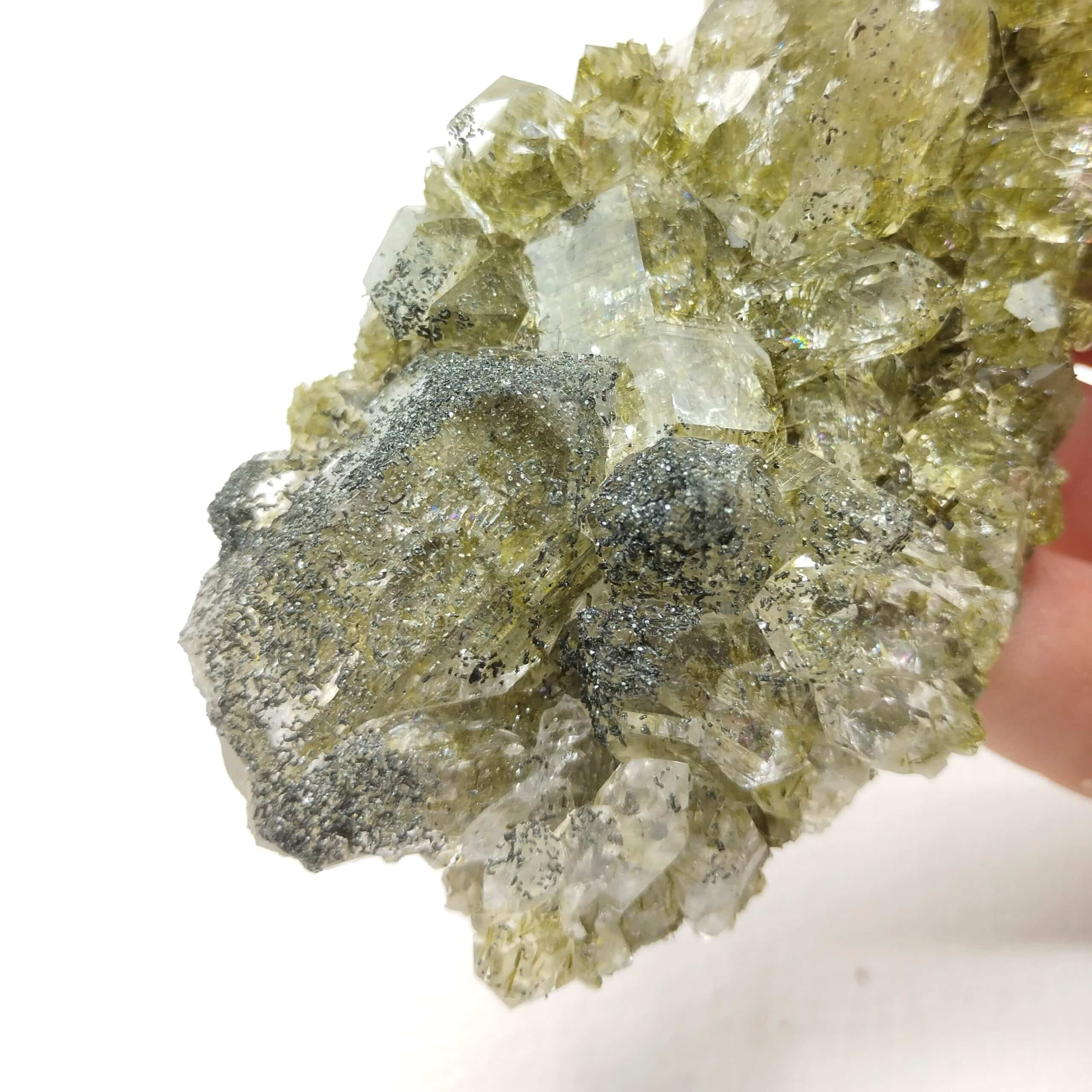 Quartz, Epidote & Chlorite, Arvigo, Grisons, Suisse.