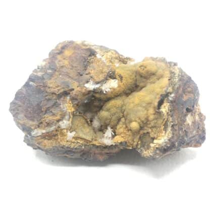 Hémimorphite sur Smithsonite, Le Rivet, Peyrebrune, Tarn.