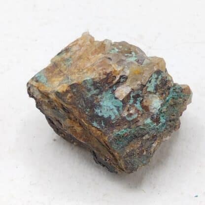 Langite sur Chrysocolle & Malchite, Mollau, Haut-Rhin, Vosges.