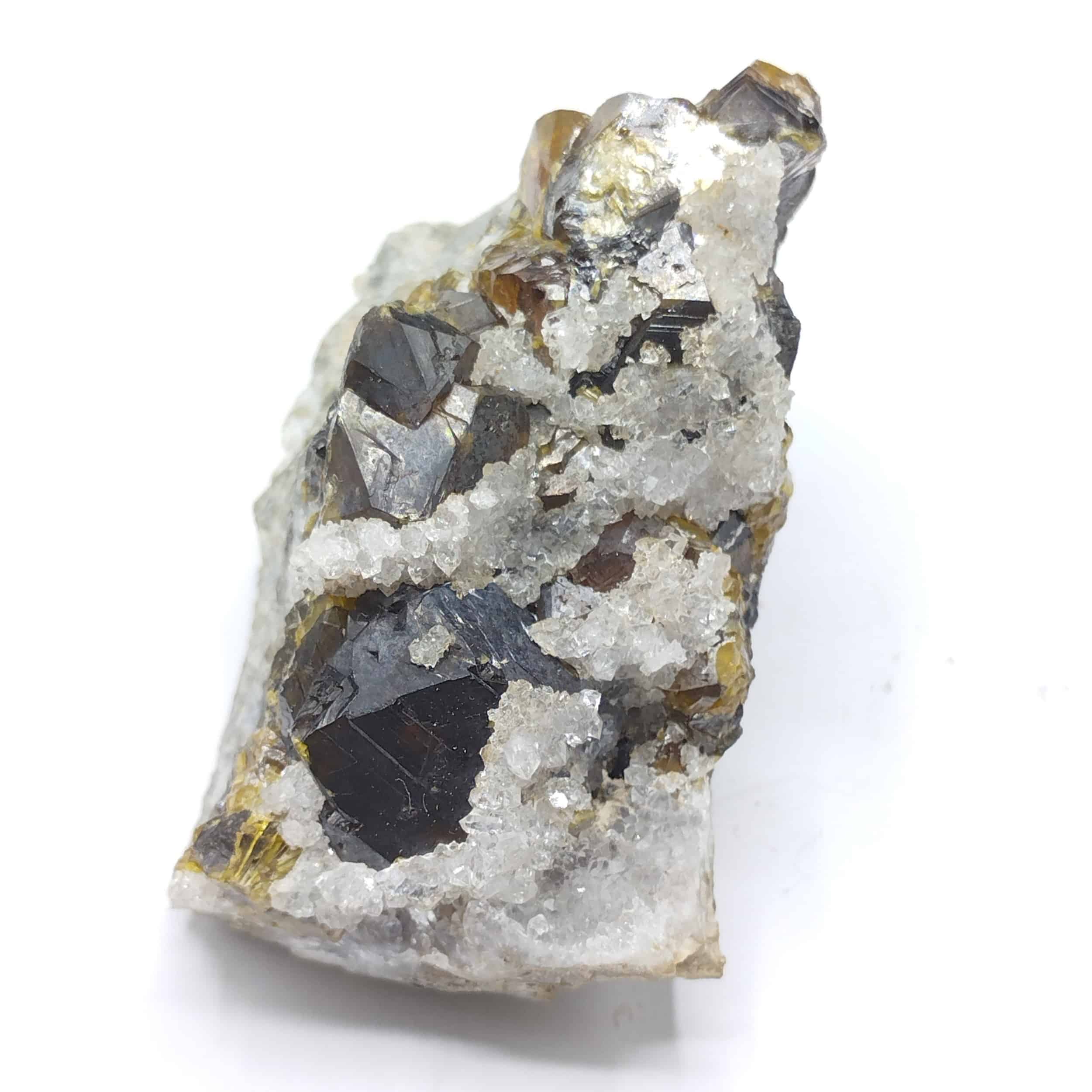 Blende (Sphalérite) & Quartz, Steinbach, Haut-Rhin.