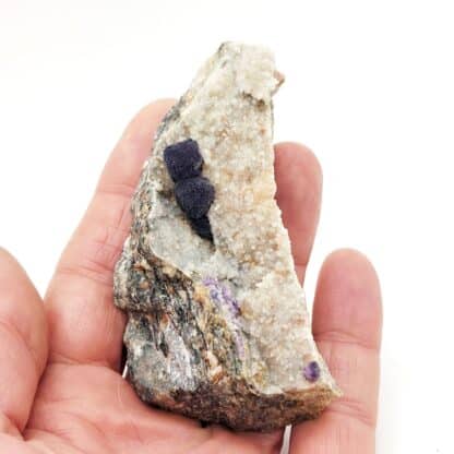 Fluorite violette, Buxières-les-Mines, Allier, Auvergne.