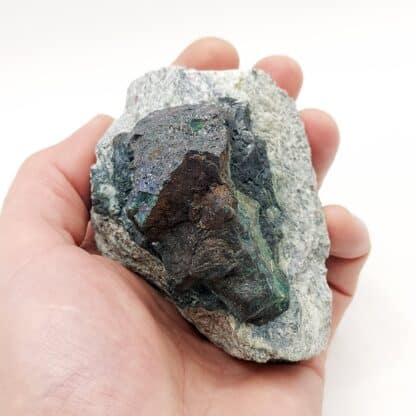 Bornite, Chrysocolle, mine du Clausis, Saint-Véran, Hautes-Alpes.